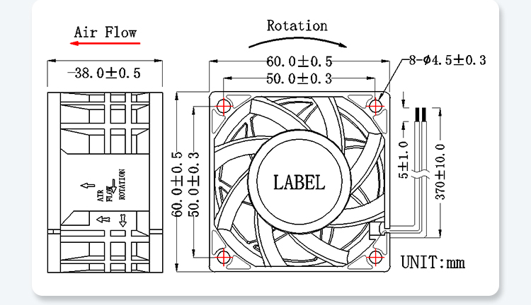 6038 Dimension Drawing