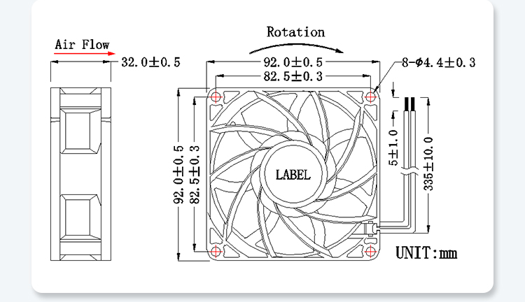 9232 Dimension Drawing